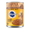 PEDIGREE® Wet Dog Food Chopped Ground Dinner with Beef, Bacon & Cheese Flavor 13.2 Oz