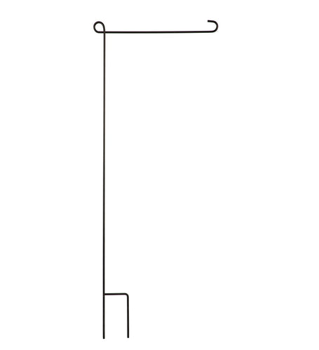 Evergreen Black Metal Garden Flag Stand