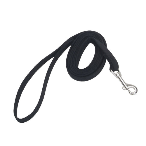 Train Right! Cotton Web Training Leash (10 ft Black)